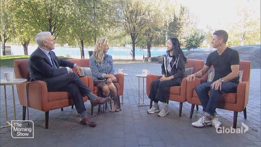 The 2025 winner being interviewed on Global's The Morning Show.
